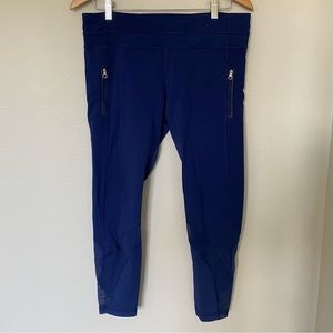 Lululemon cropped leggings navy size 12